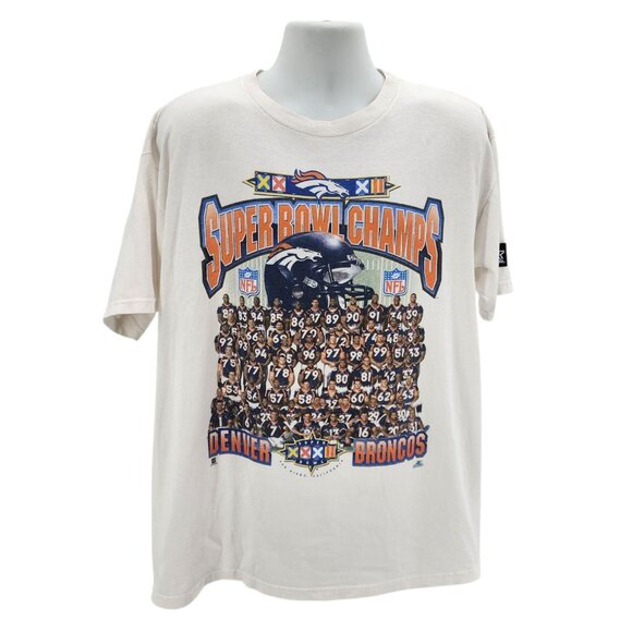 Vintage Denver Broncos Starter Mens Large T-Shirt Super Bowl XXXII Champs 1998 - Picture 10 of 10
